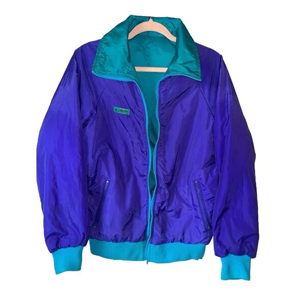 Vintage COLUMBIA 90s Oversized Reversible Windbreaker Jacket Medium Retro Ski XL - Picture 8 of 16